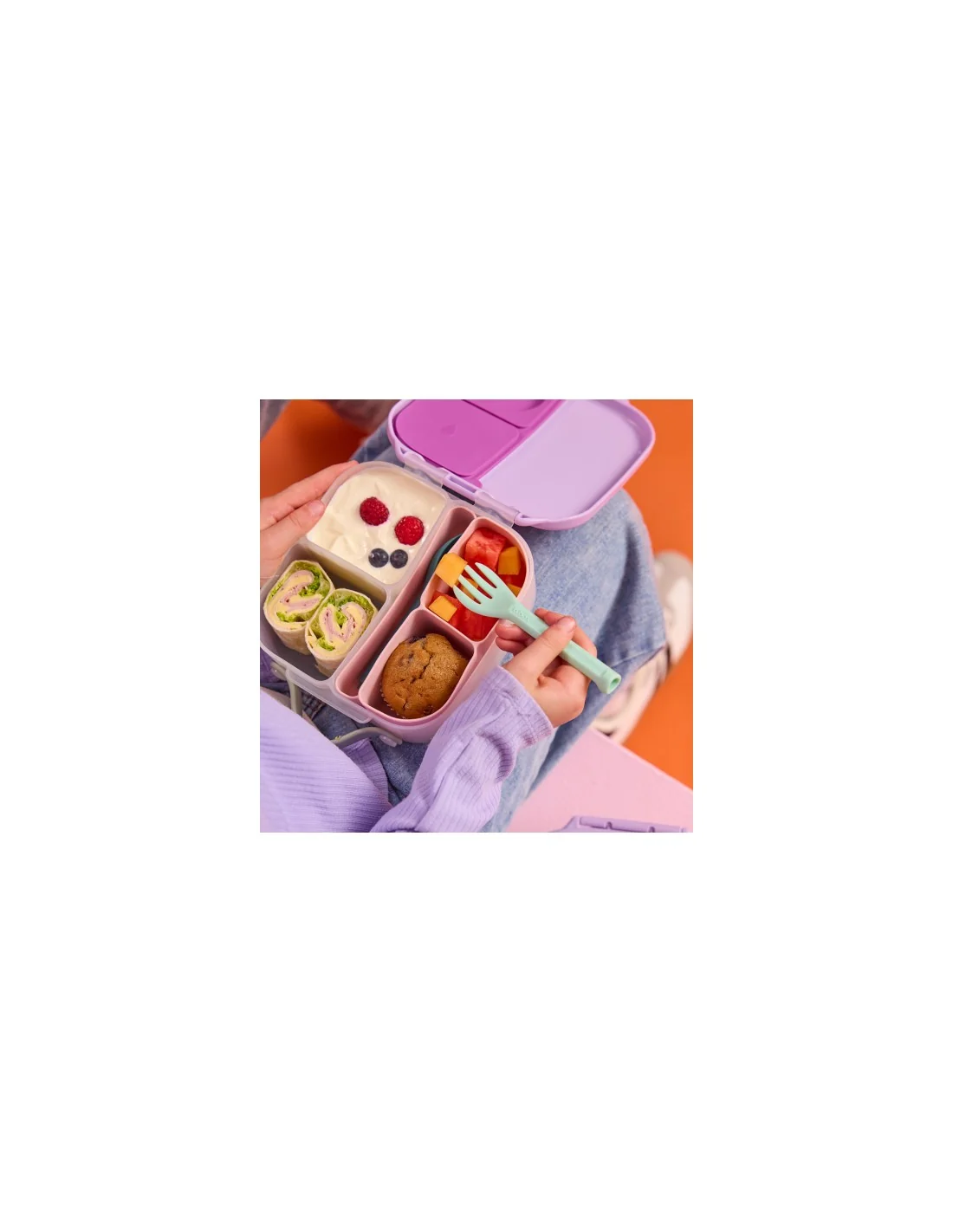 Bandeja organizadora de silicona para fiambrera - Berry