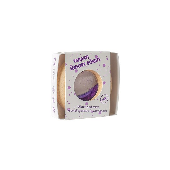 Sonajero Sensorial Calm Donut Purple