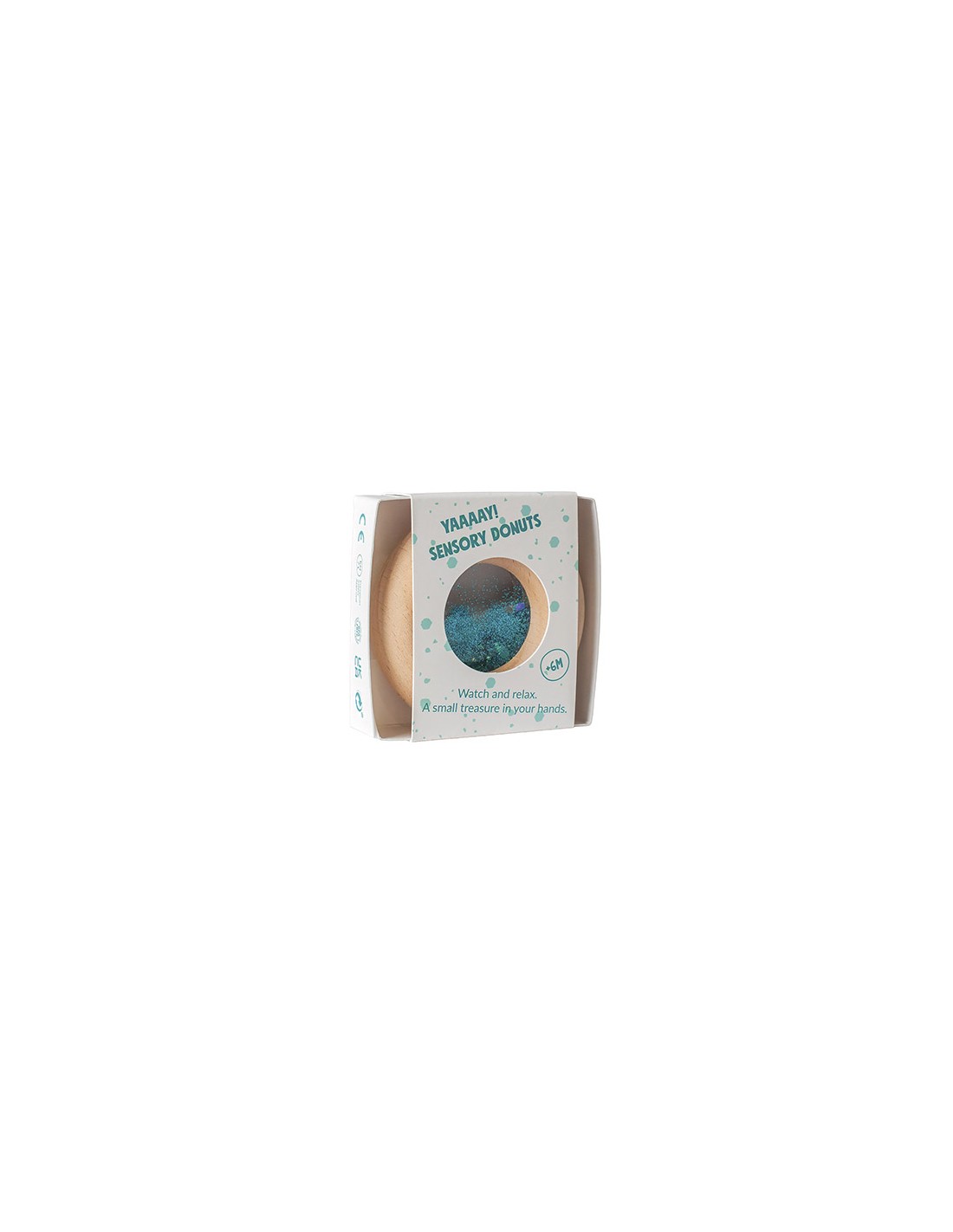 Sonajero Sensorial Calm Donut Turquoise