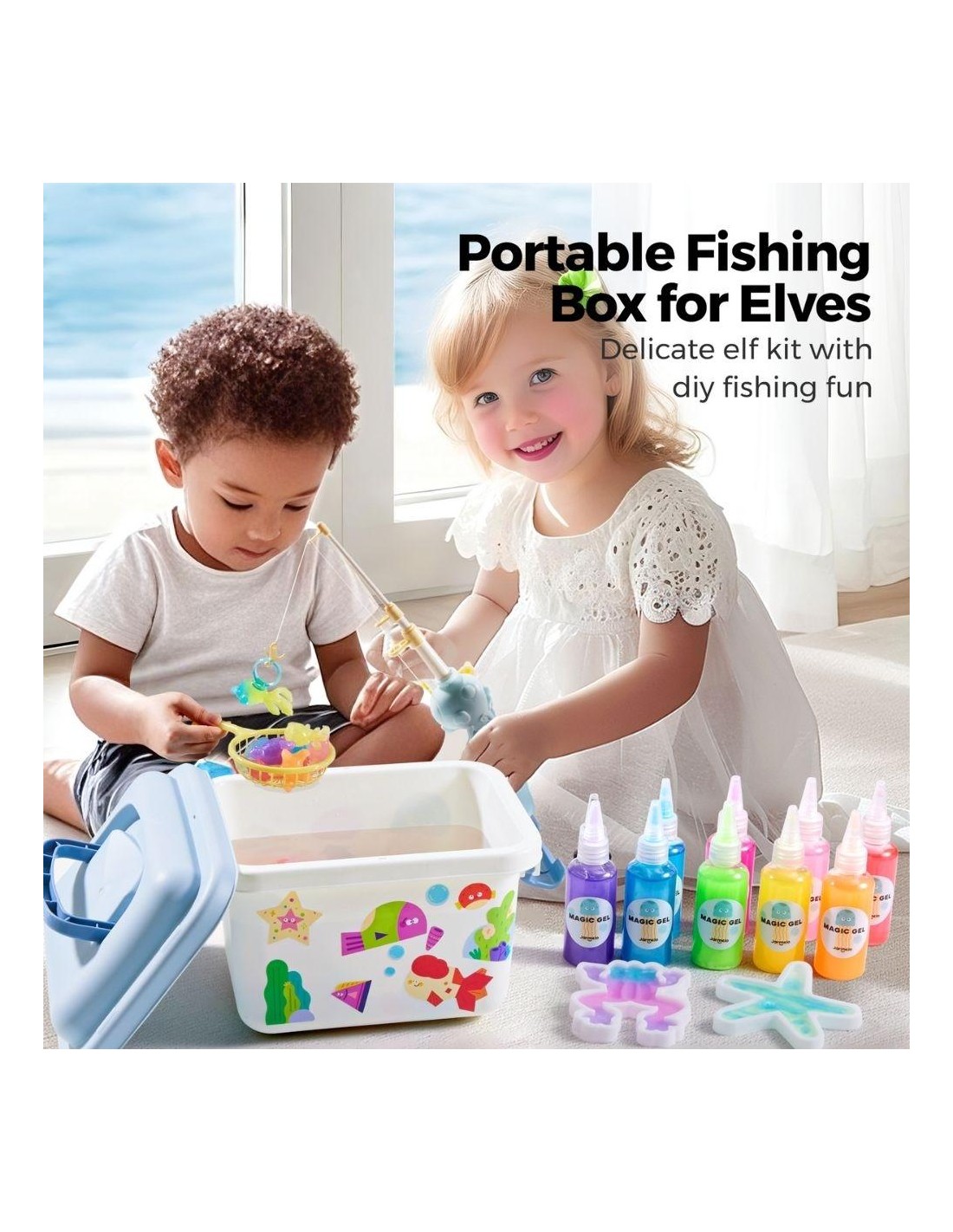 Set figuritas de gel 3D en agua