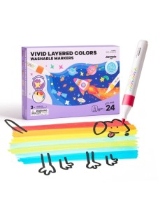 Rotuladores por capas lavables 24uds 2