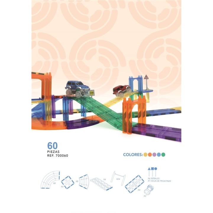 Nomic Pista de Carreras Magnética Vroom 60 Piezas