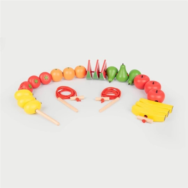 Frutas de madera para enhebrar