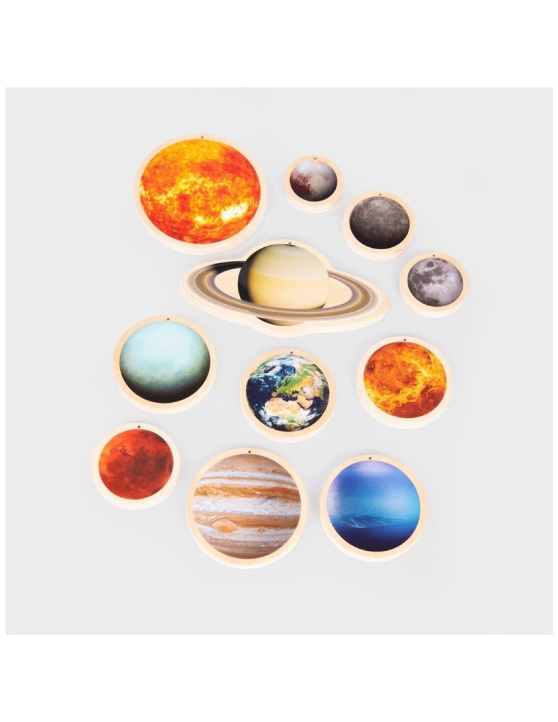 Discos de Madera del Sistema Solar