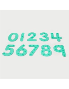 Números verdes flexibles Silishapes con puntos