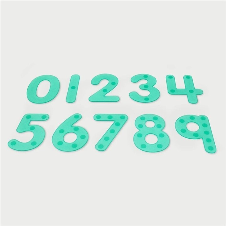Números verdes flexibles Silishapes con puntos