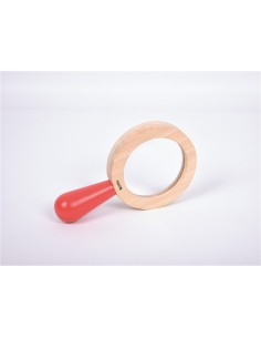 Lupa de mano de madera
