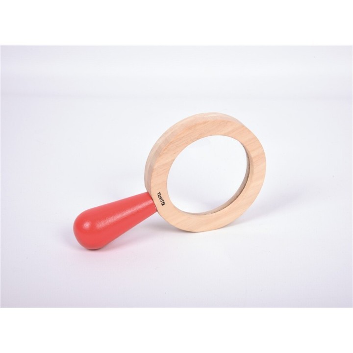 Lupa de mano de madera