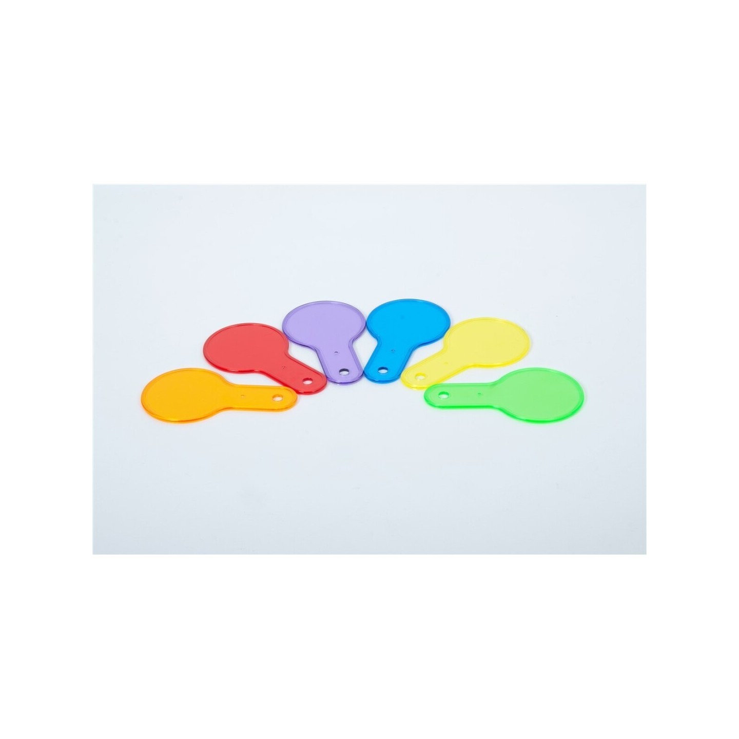 Conjunto 6 paletas de colores traslucidas