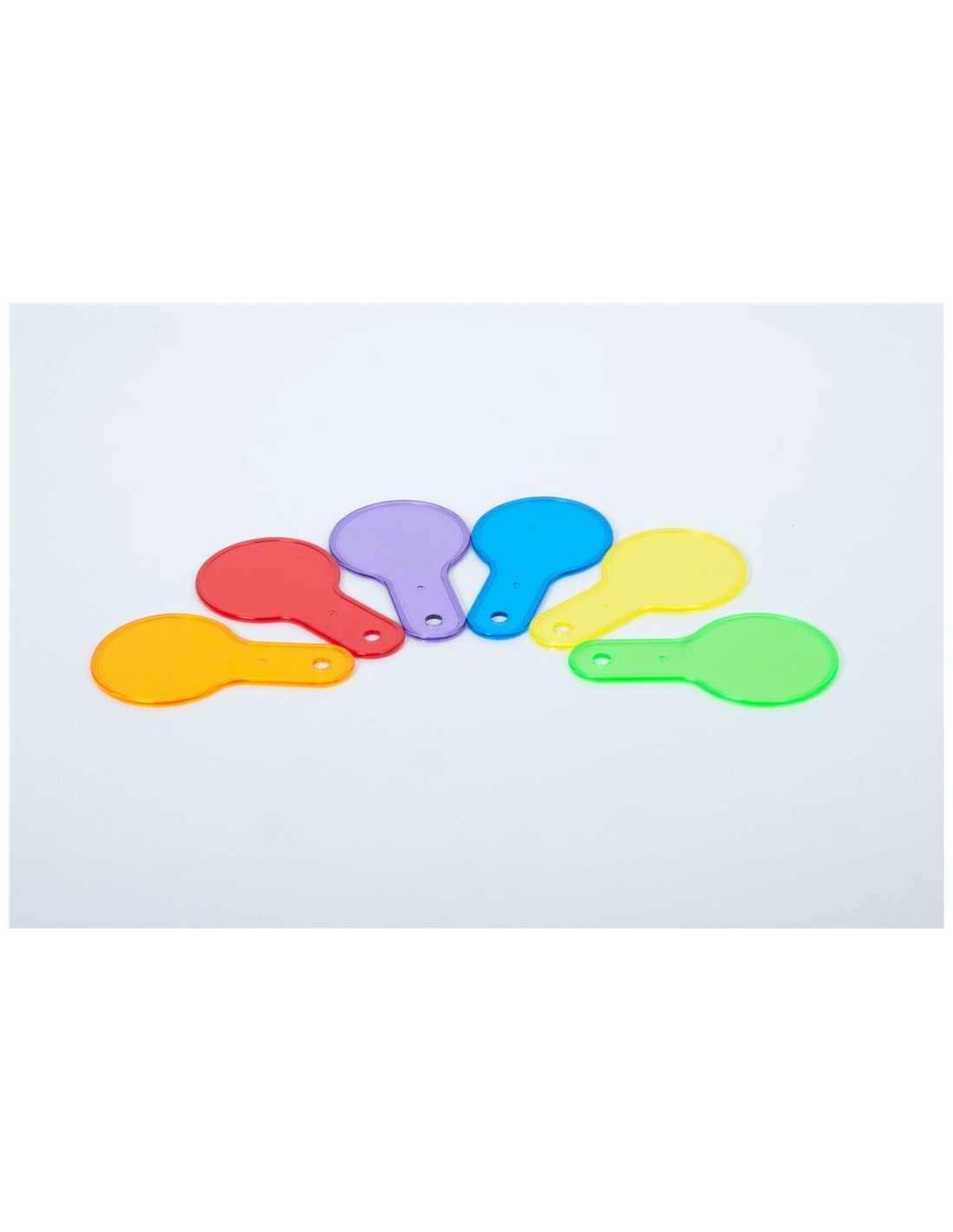 Conjunto 6 paletas de colores traslucidas