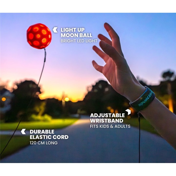 Waboba Pelota con cuerda elástica para muñeca LED