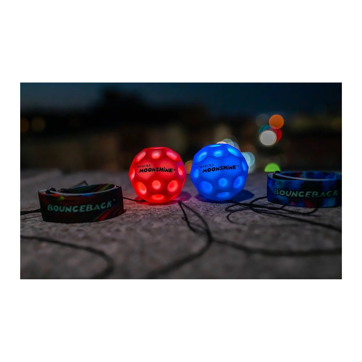 Waboba Pelota con cuerda elástica para muñeca LED