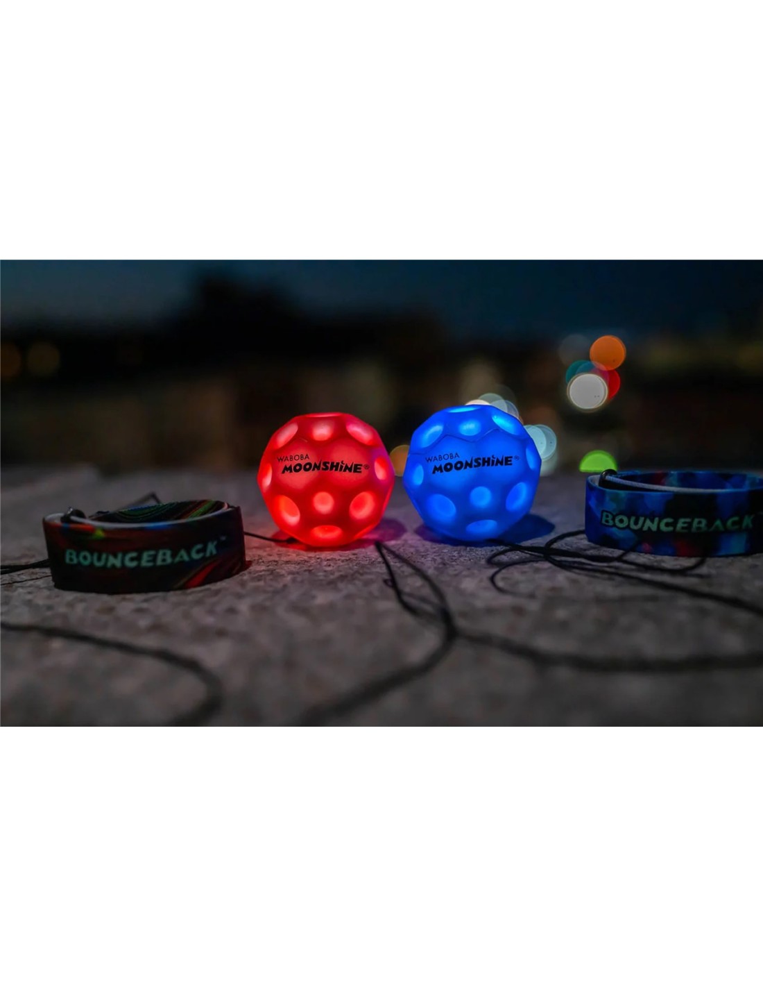 Waboba Pelota con cuerda elástica para muñeca LED