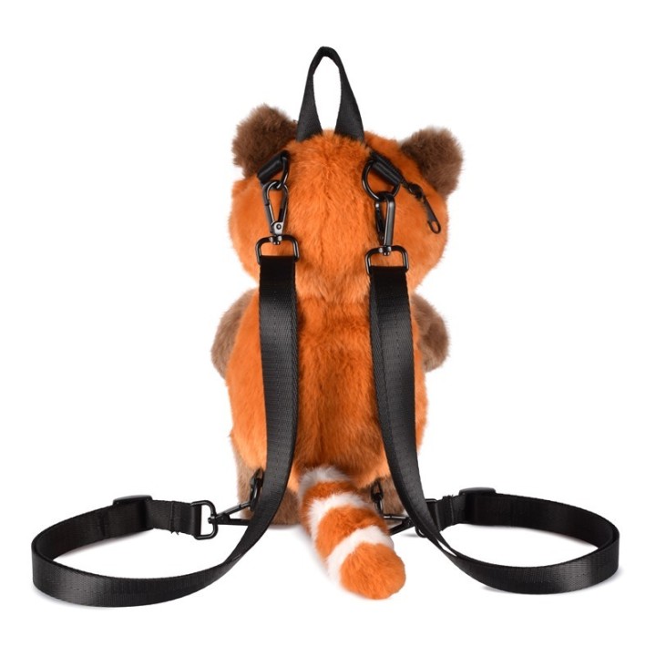 Mochila Peluche Panda Rojo 28 cms