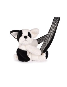 Bolso Peluche Perro blanco y negro