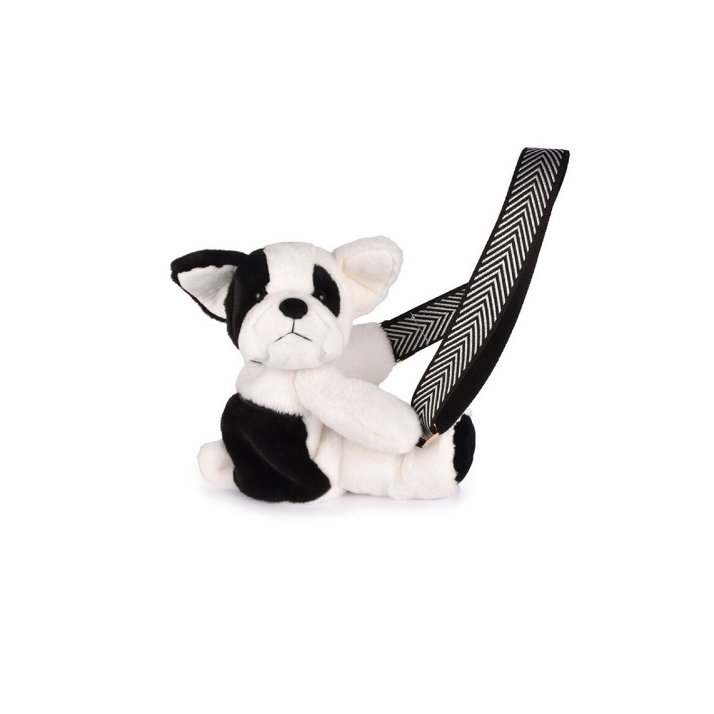 Bolso Peluche Perro blanco y negro