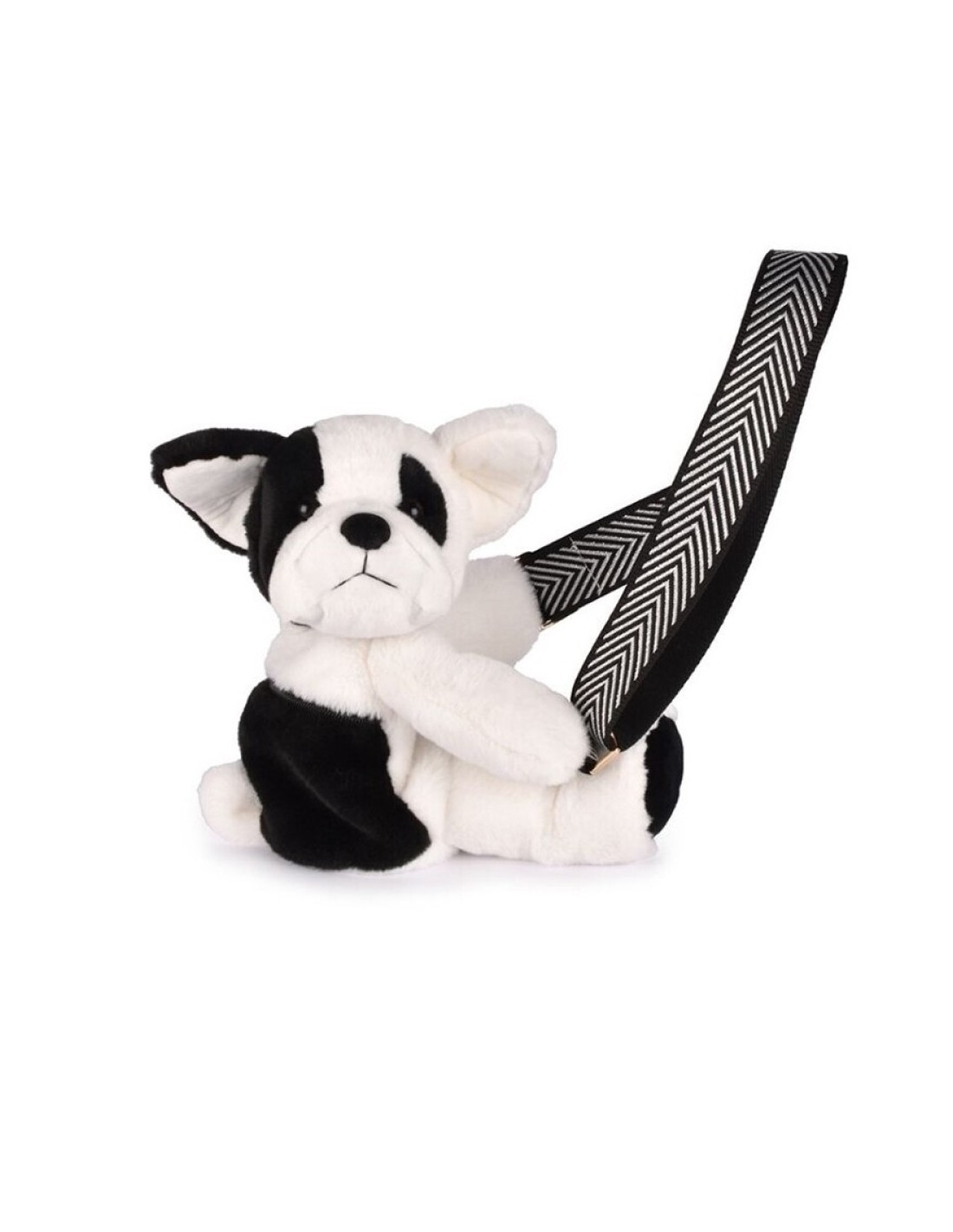 Bolso Peluche Perro blanco y negro
