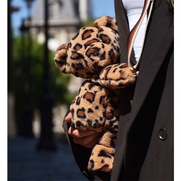 Bolso Peluche Oso Leopardo