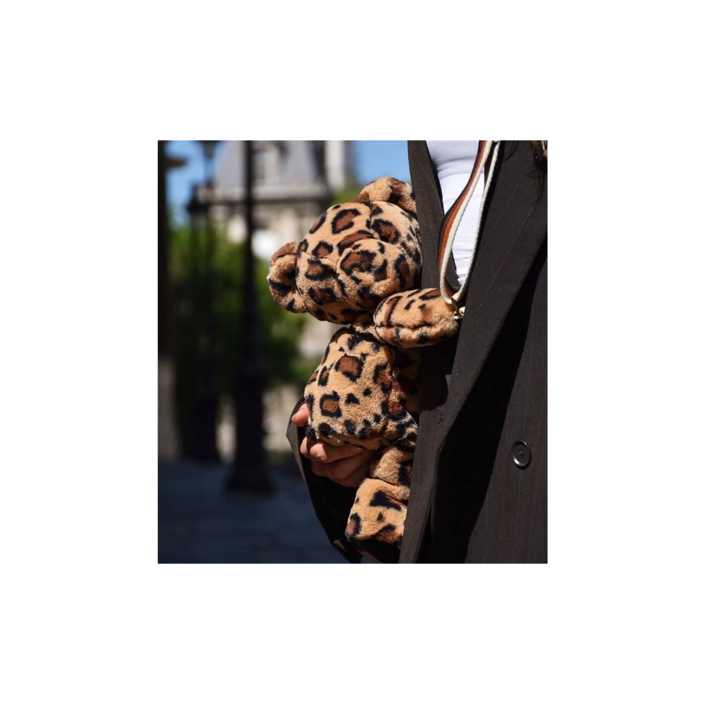 Bolso Peluche Oso Leopardo