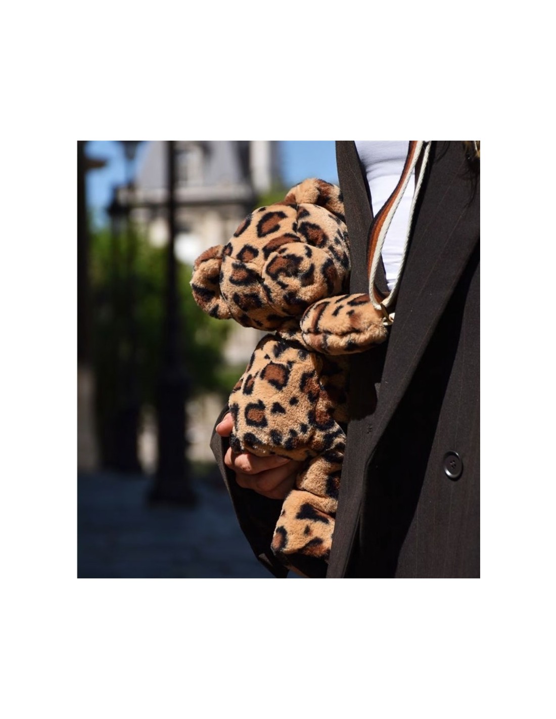 Bolso Peluche Oso Leopardo