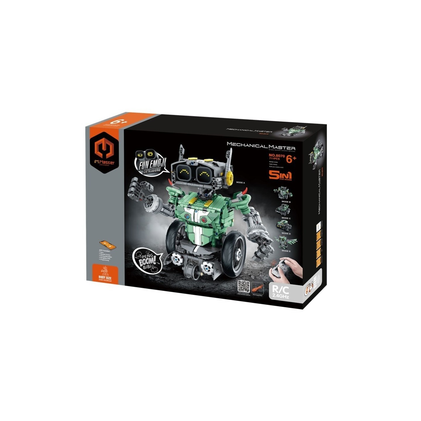 iMMaster Robot Radiocontrol Verde 5 en 1 - 711 Piezas