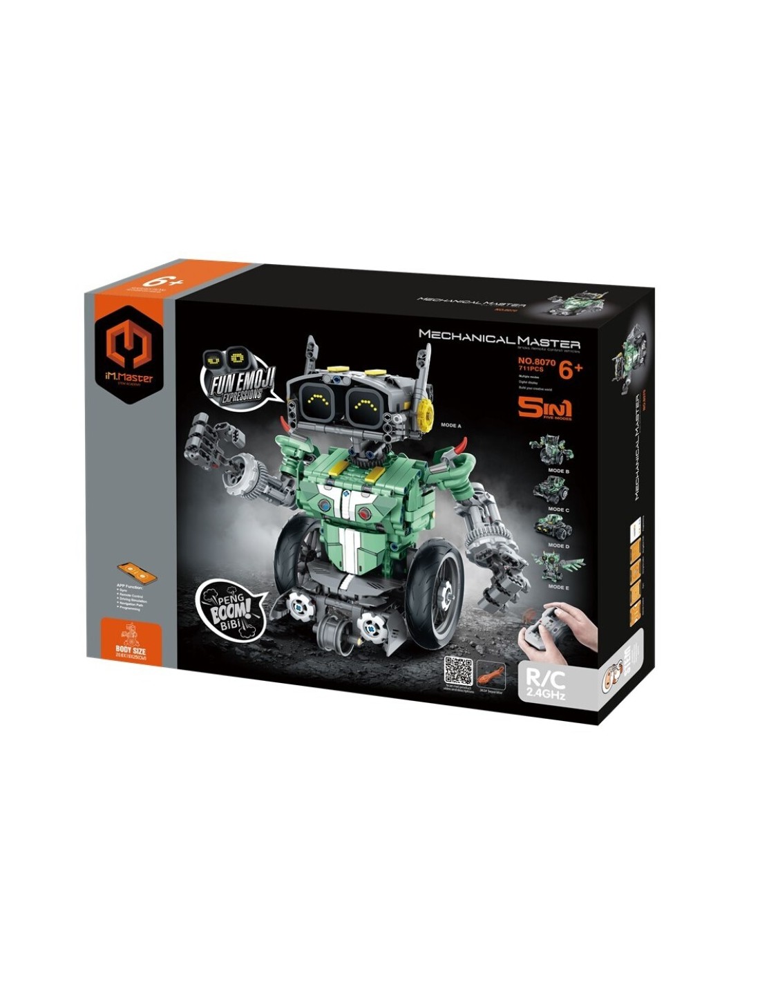 iMMaster Robot Radiocontrol Verde 5 en 1 - 711 Piezas