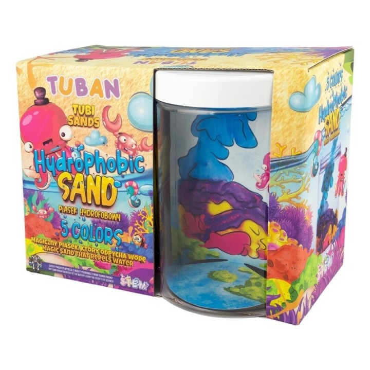 Kit de Arena Hidrofóbica con Acuario (5 Colores)