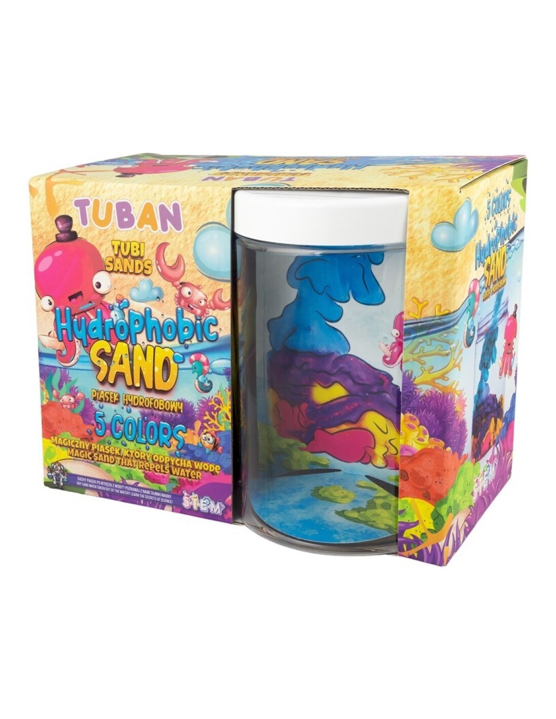 Kit de Arena Hidrofóbica con Acuario (5 Colores)