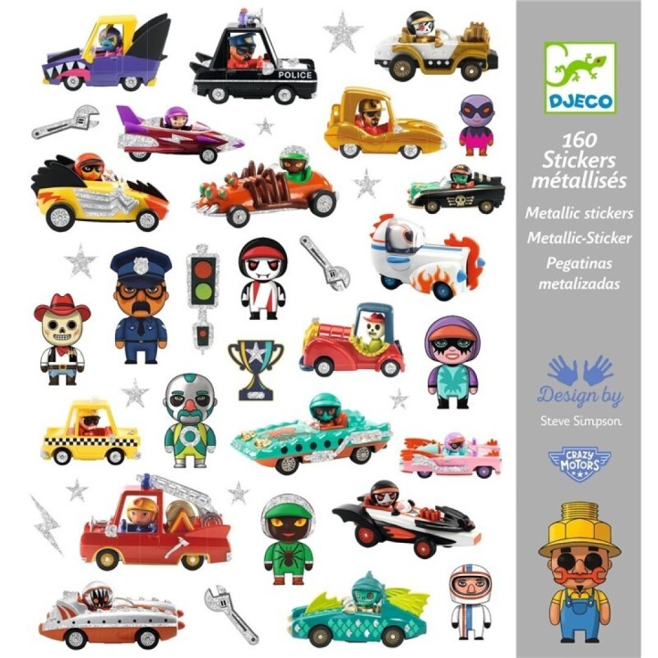 Pegatinas El Universo de los Crazy Motors