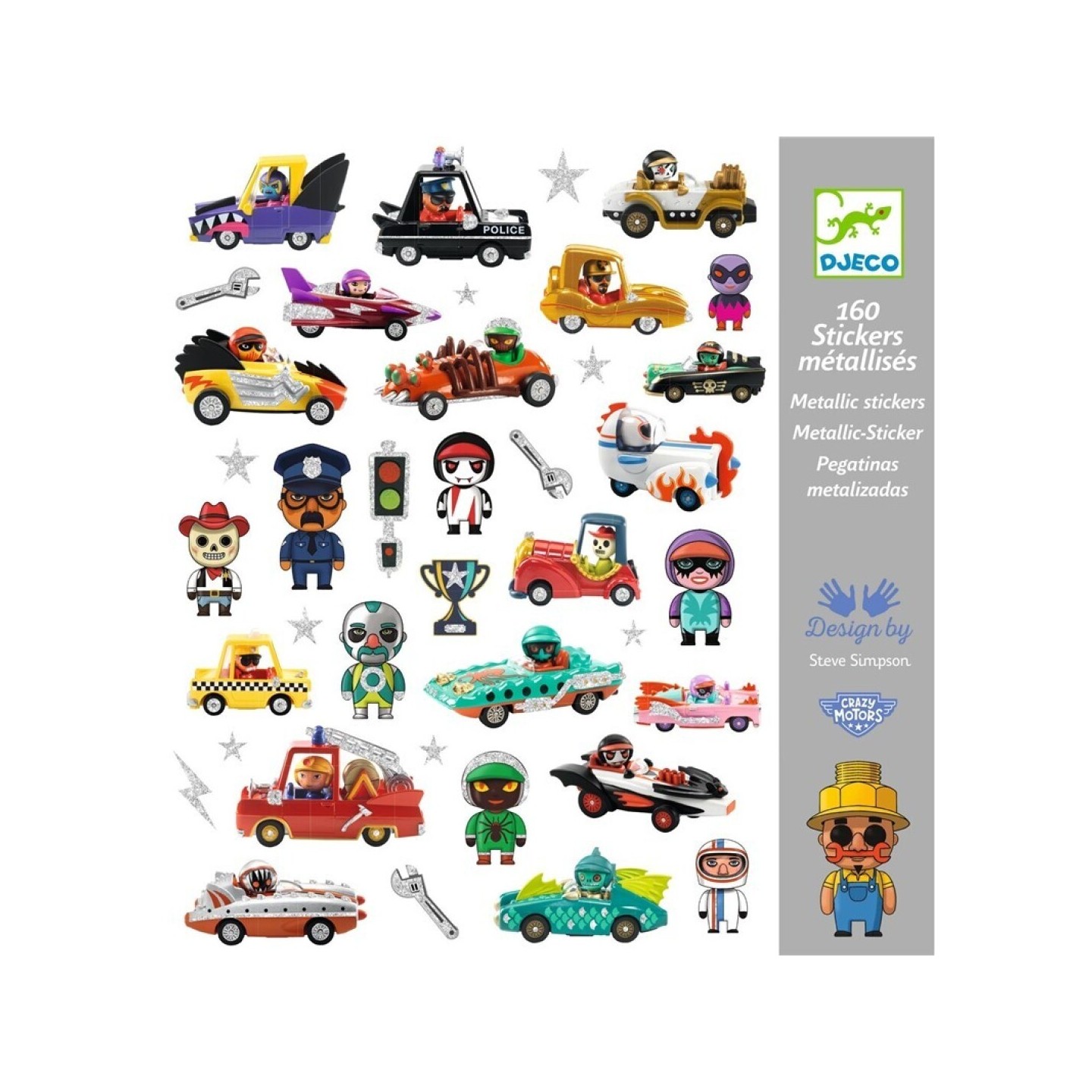 Pegatinas El Universo de los Crazy Motors