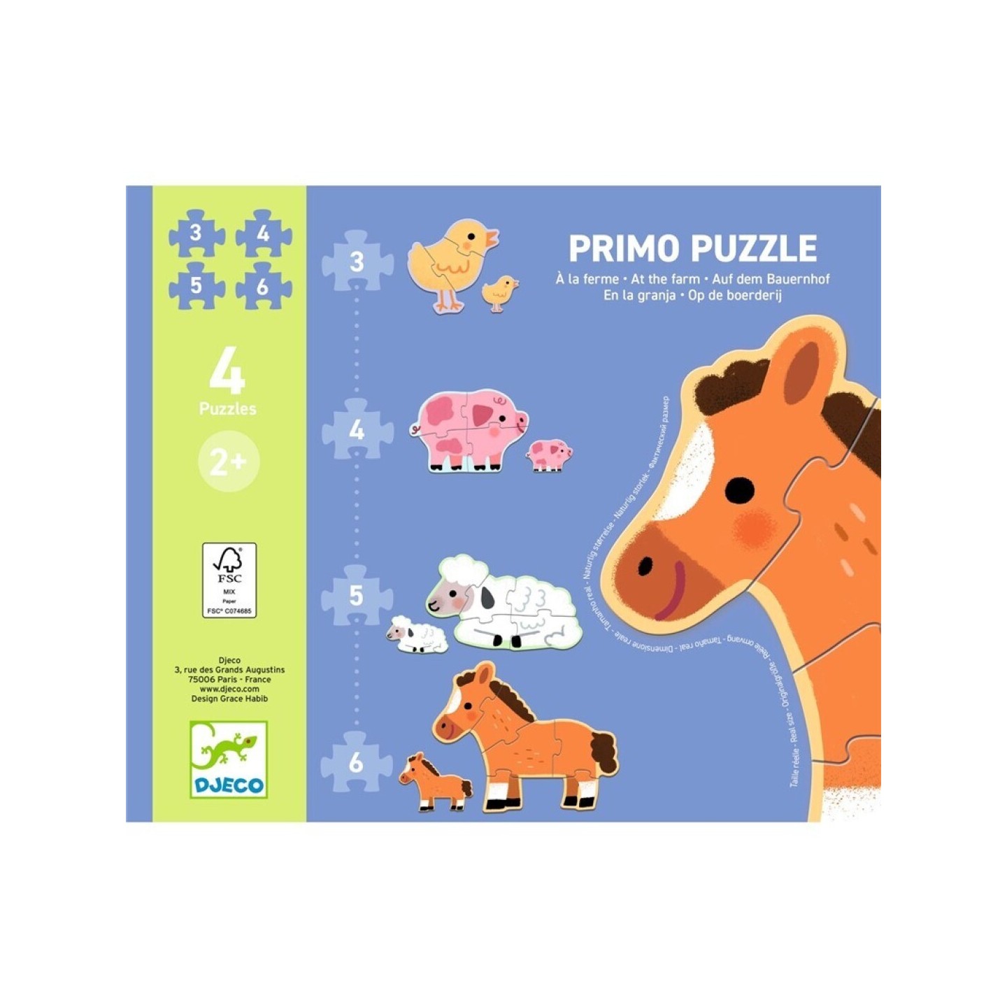 Puzle Evolutivo En la granja 3, 4, 5 y 6 Piezas