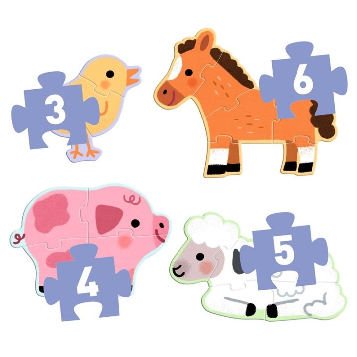 Puzle Evolutivo En la granja 3, 4, 5 y 6 Piezas