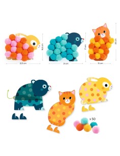 Collage de pompones Animales 2