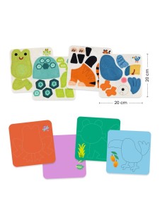 Collage Pegatinas de Fieltro Animales Suaves 2