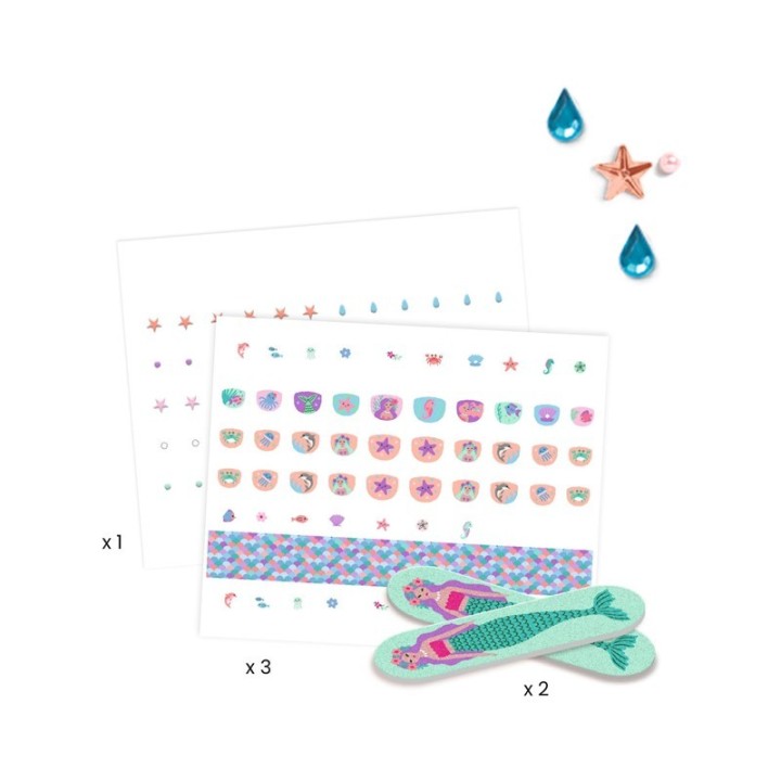 Adhesivos para uñas Purpurina Delicadeza Marina
