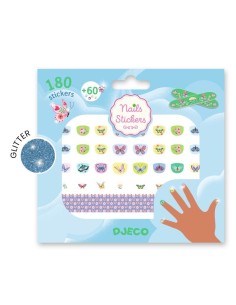 Adhesivos para uñas Purpurina Mariposas