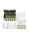 Caja de Almuerzo con 3 Bandejas Extraíbles Verde