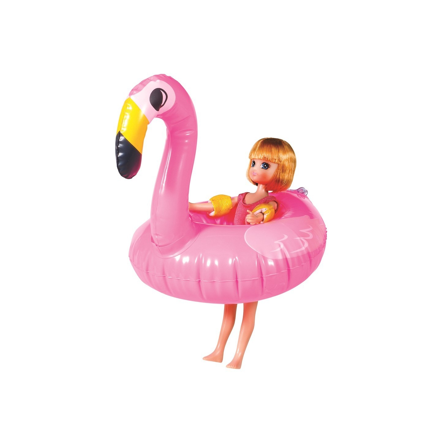 Muñeca Lottie en la Piscina