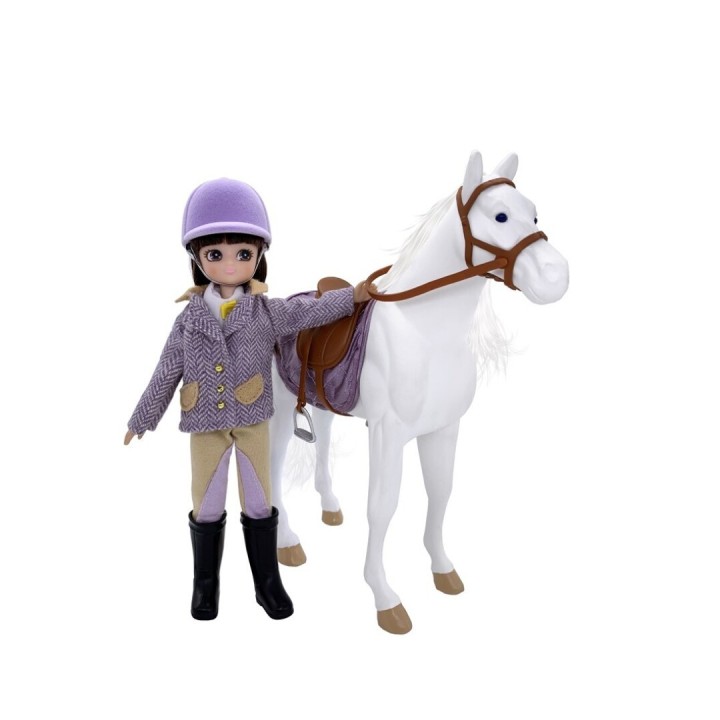 Muñeca Lottie y Pony Blanco