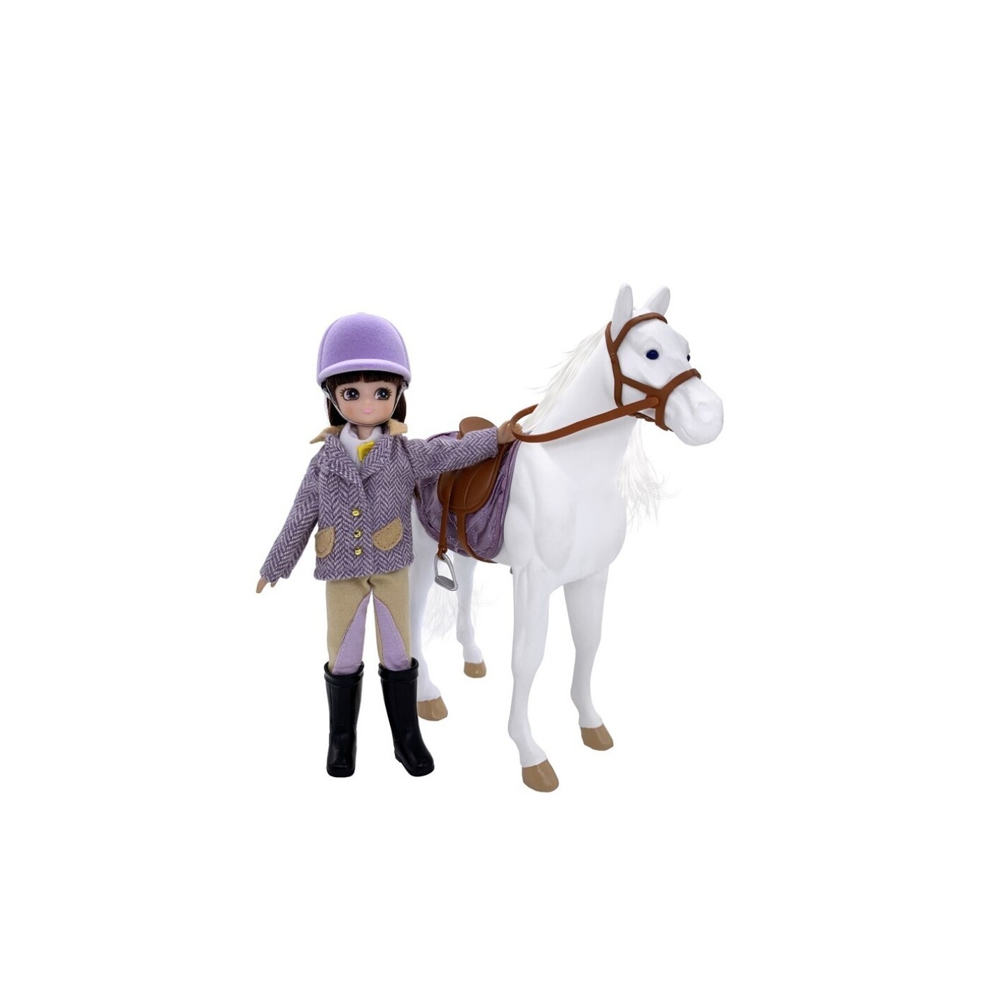 Muñeca Lottie y Pony Blanco