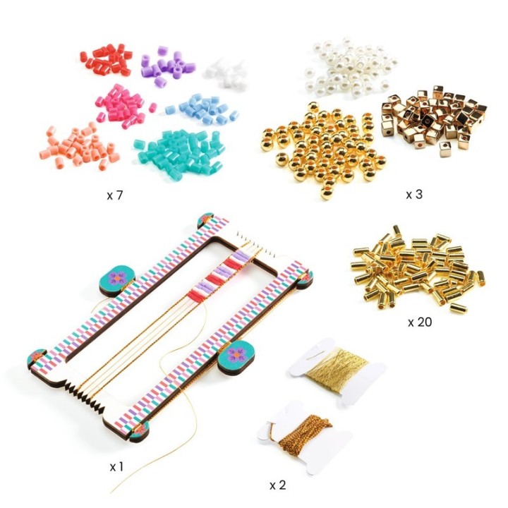 Set Pulseras con Telar y Cuentas