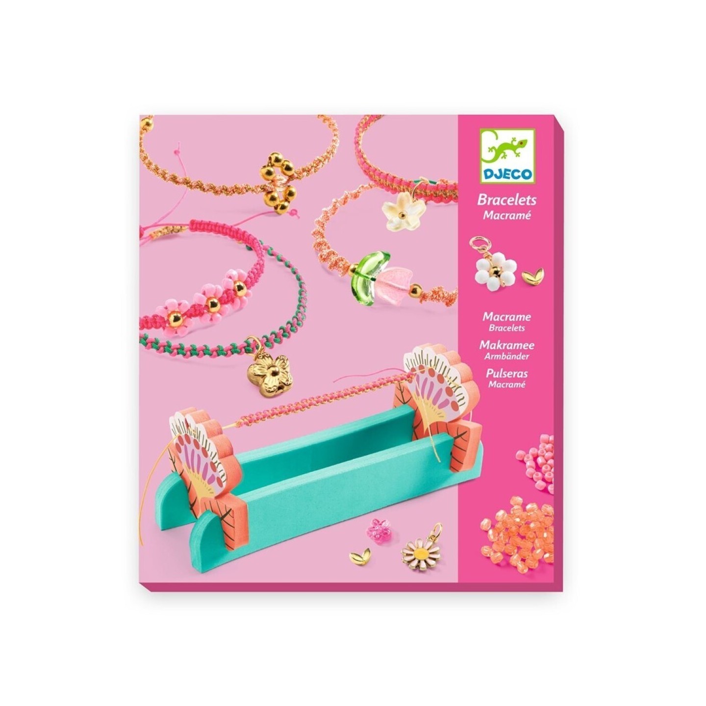 Crea Pulseras de Macramé Rosas