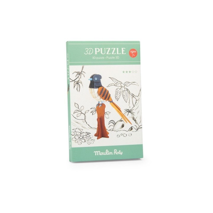 Puzle 3D Tout Autour Papamoscas del Paraíso