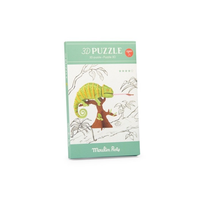 Puzle 3D Tout Autour Camaleón