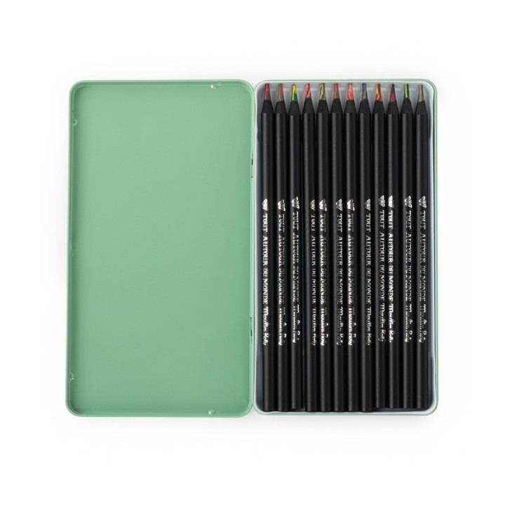 12 Lápices Multicolores Tout Autour