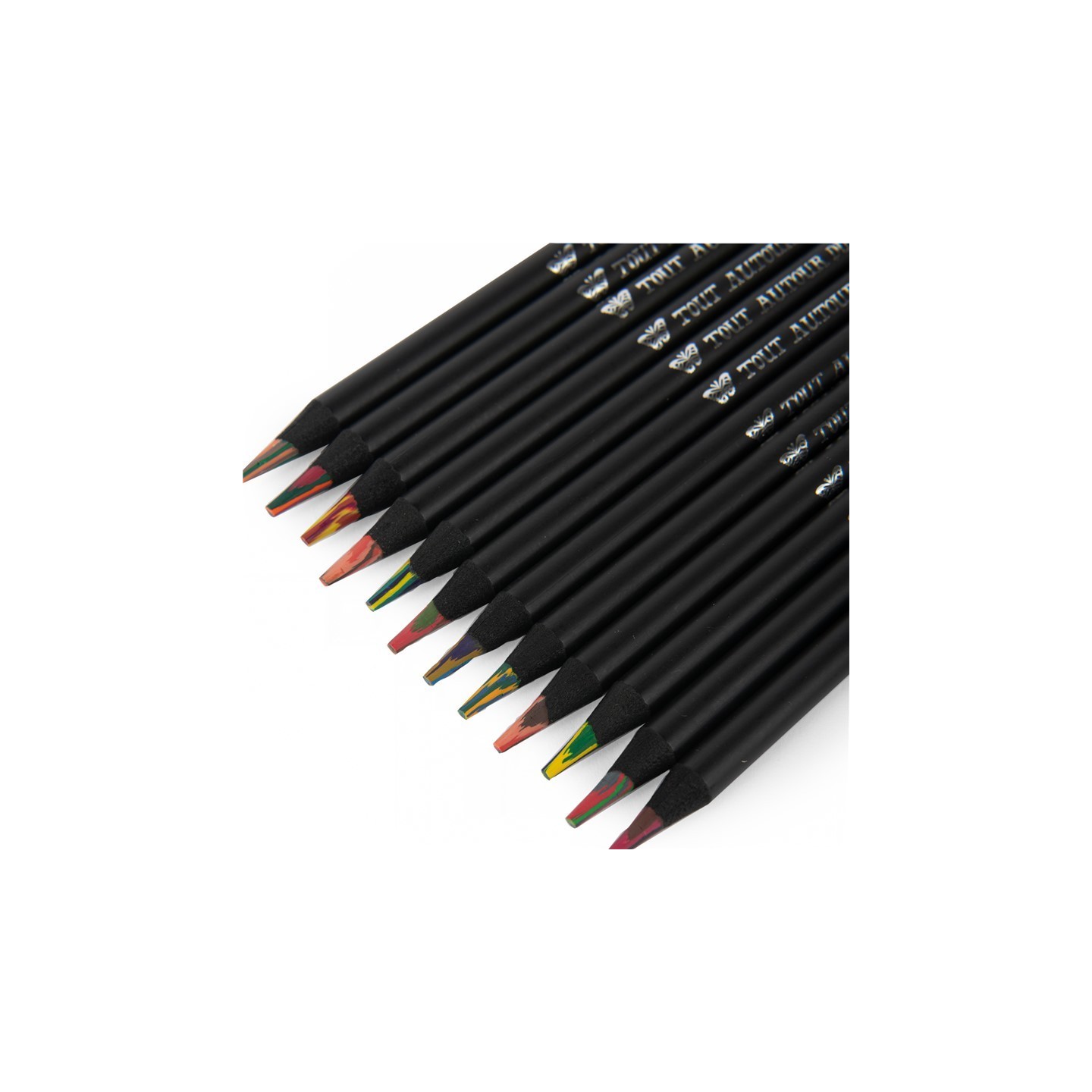 12 Lápices Multicolores Tout Autour