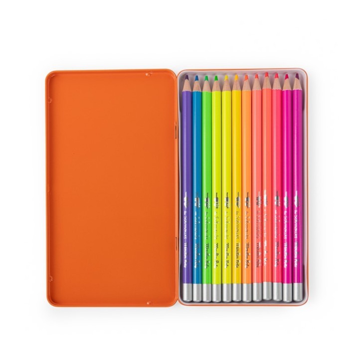 12 Lápices de Colores Neón Les Petites Merveilles