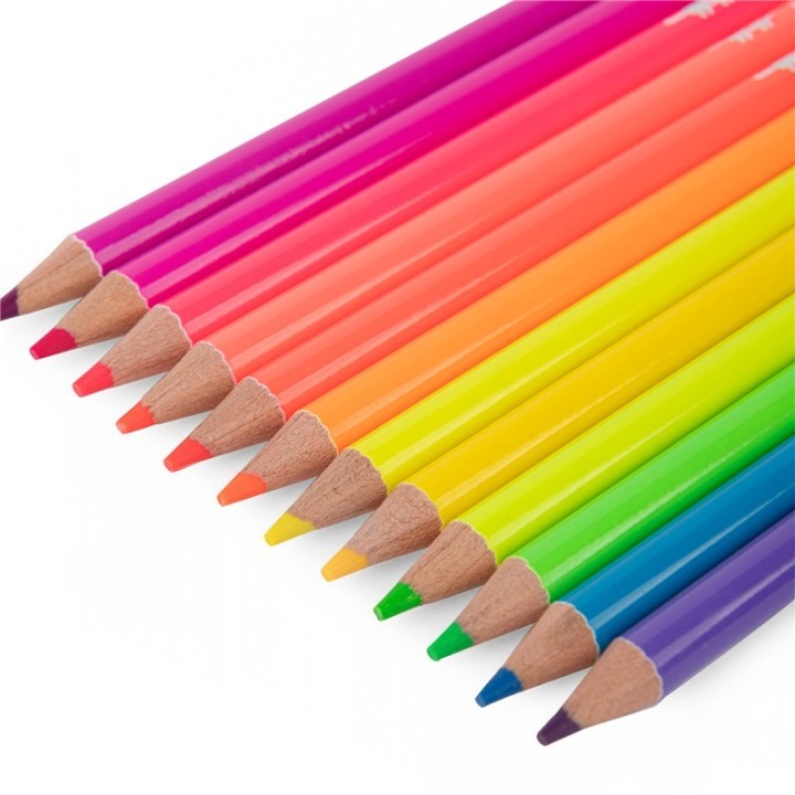 12 Lápices de Colores Neón Les Petites Merveilles