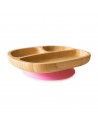 Plato Bambu con Ventosa Toddler Rosa Eco