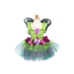 Vestido Fairy Blooms Deluxe con Alas Verde 5-6 Años